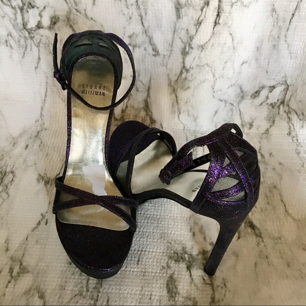 Purple Stuart Weitzman Sandals; 8.5M - Picture 6 of 8